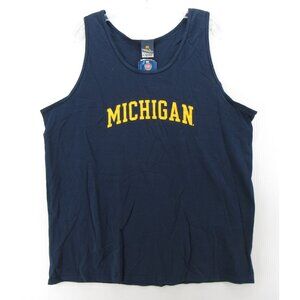 VINTAGE Michigan Wolverines Shirt XL Muscle Tank Top Y2K Athletic NEW